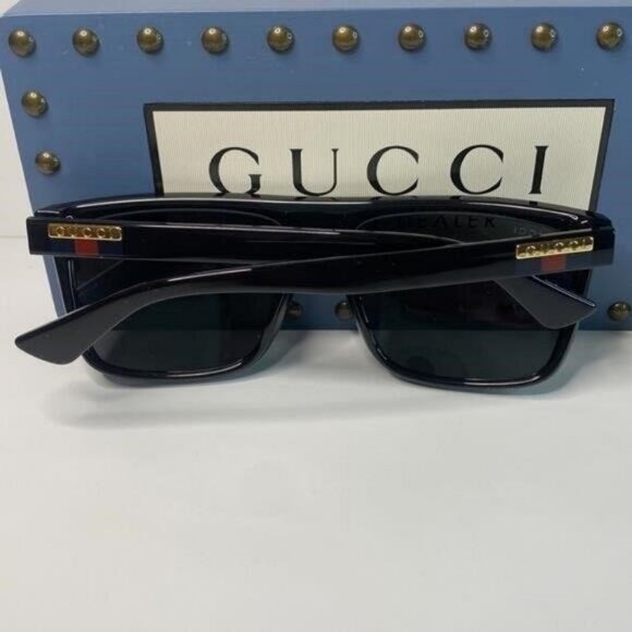 💯 - Authentic- New-GUCCI Grey /Black Browline Men's Sunglasses GG0748S 001 59", - Picture 10 of 13